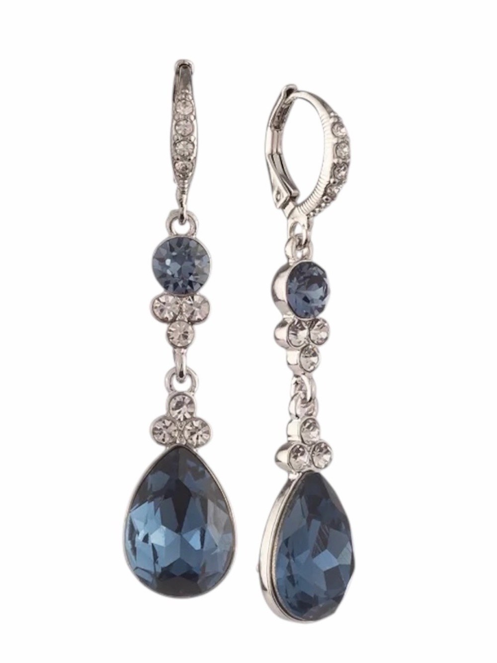Givenchy Pear-Shape Crystal Double Drop Earrings